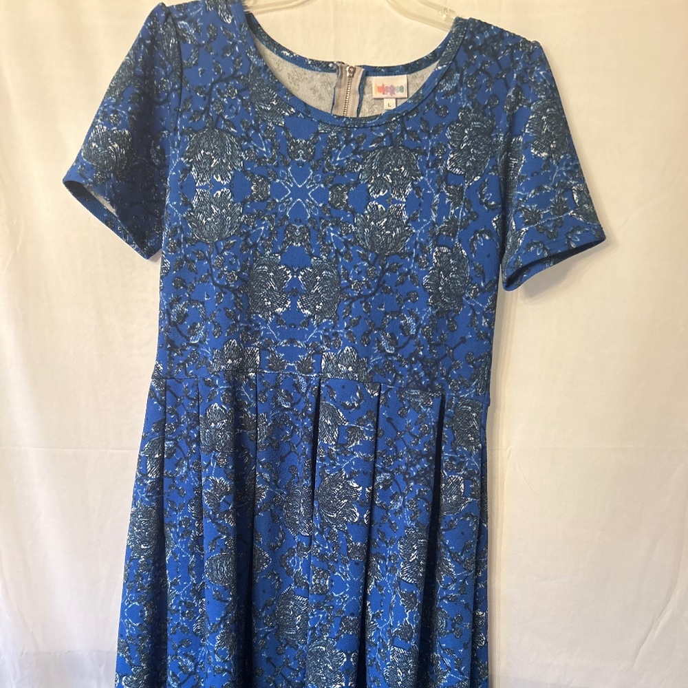 Lularoe royal blue baby doll dress